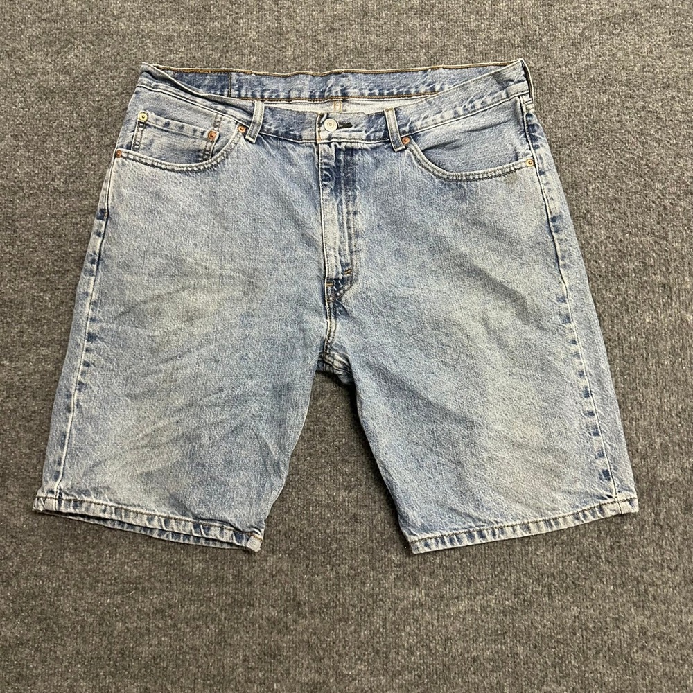 Levi's Shorts Mens Size 38 Light Wash 505 Regular Fit Straight Leg Denim Pockets